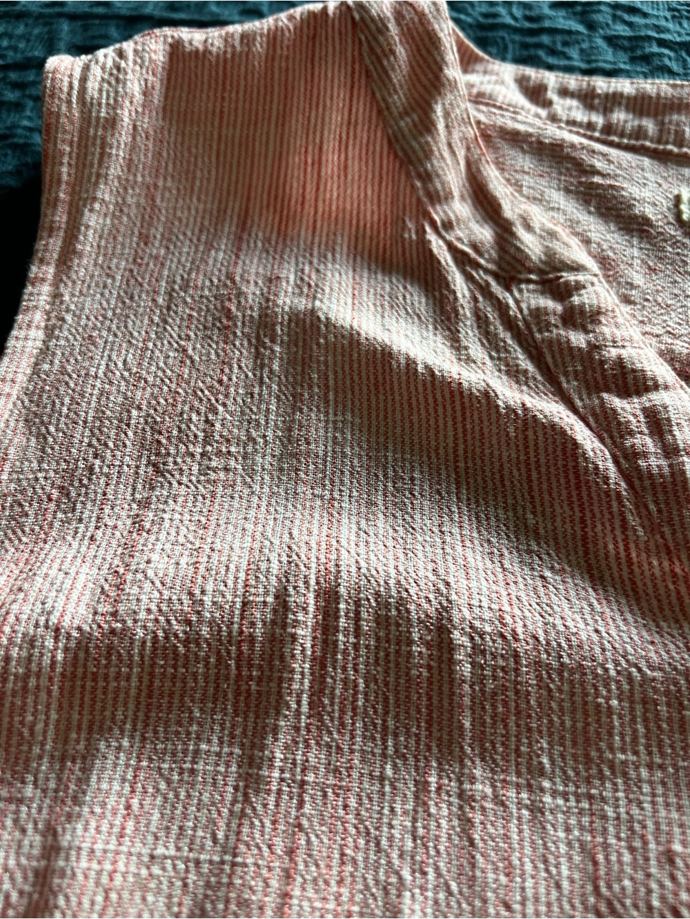 Weatherproof David Peyser Sleeveless Pink Collared Button Part Linen Shirt-XL - Picture 6 of 16